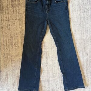 Ann Taylor Boot Cut Jeans in Deep Indigo